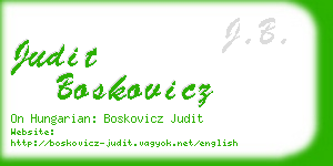 judit boskovicz business card